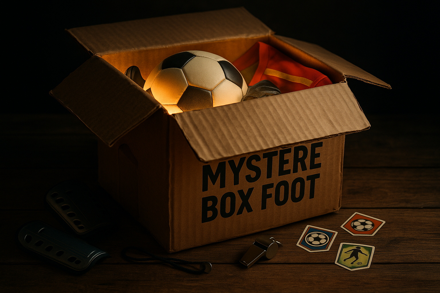 boite marquée mystère box foot